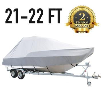 21 FT - 22 FT : Jumbo T-Top Boat Cover : 2 Year Warrant