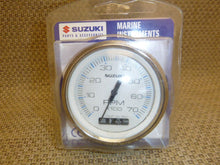 FARIA CHESAPEAKE WHITE SS 4" TACHOMETER W/SUZUKI MONITOR -