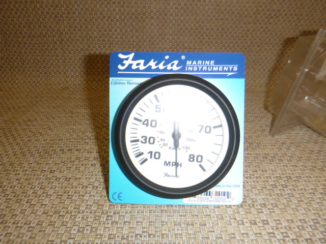 FARIA BOAT SPEEDOMETER GAUGE 80MPH